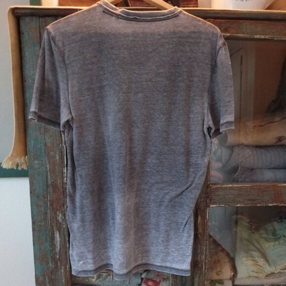 Lucky Brand Graphic Tee Burnout FLAG Shirt Lightweight NWOT SMALL - Picture 3 of 5